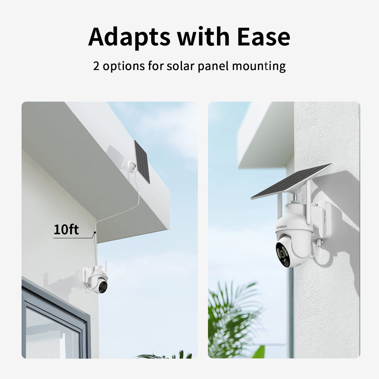 WI-FI Solar Outdoor Security Cameras 2 Pack(QB44-2)