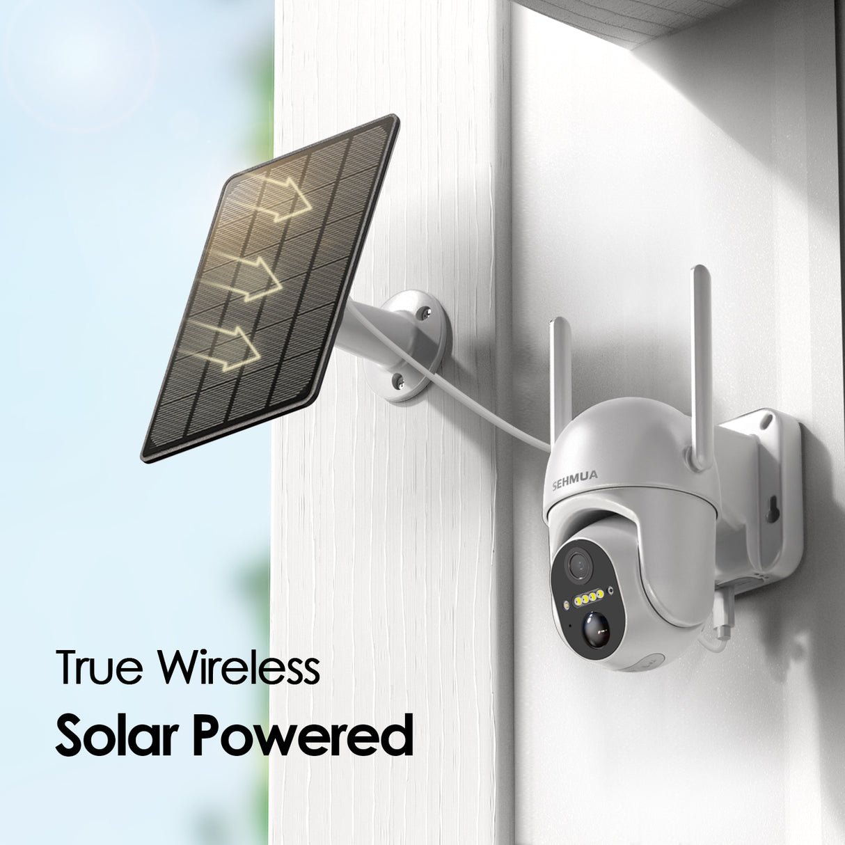 White WI-FI Outdoor Camera(QB24)with 128G SD card