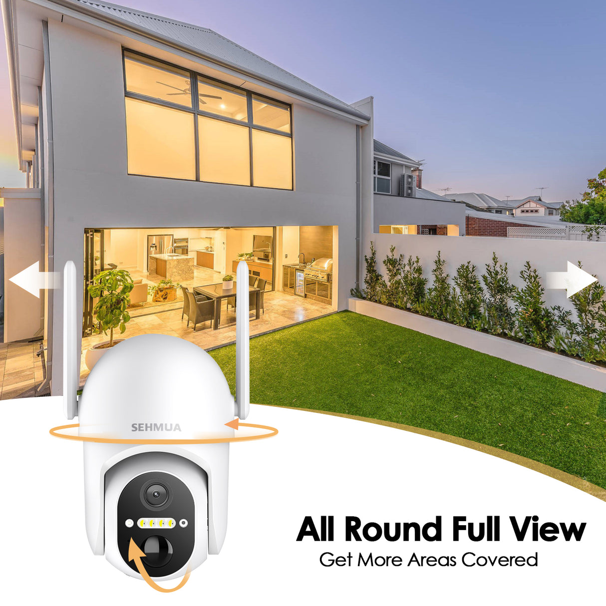 White WI-FI Outdoor Camera(QB24)with 128G SD card