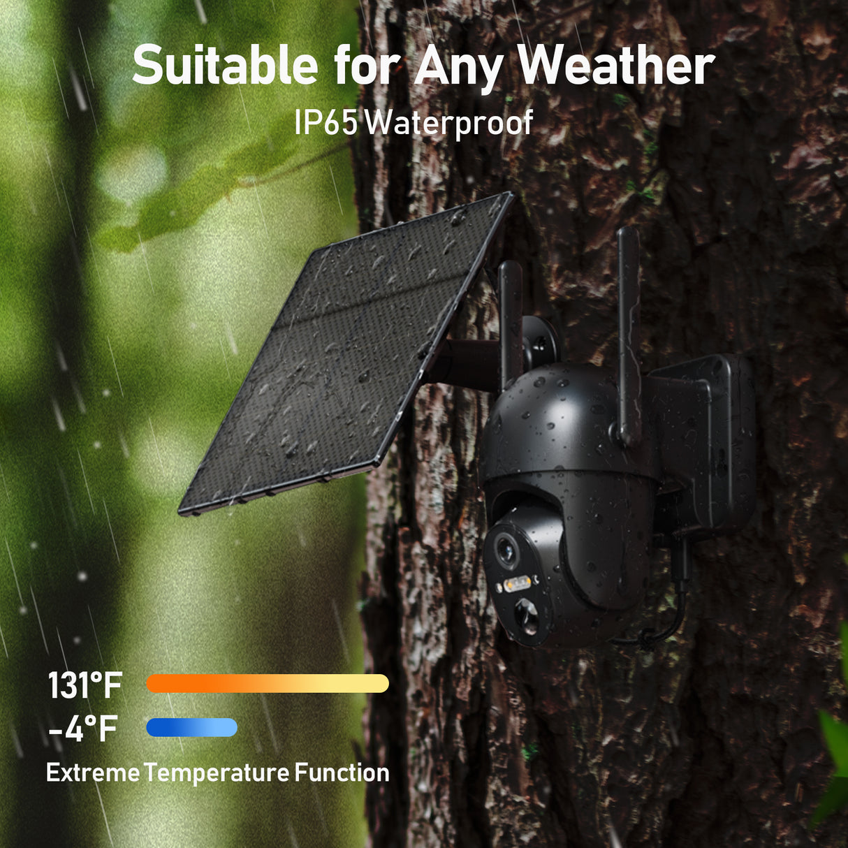 Black Cellular Solar Security Camera(CB14)