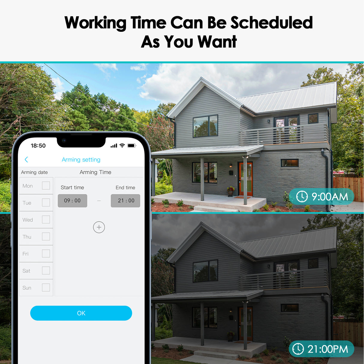 White WI-FI Outdoor Camera(QB24)with 128G SD card