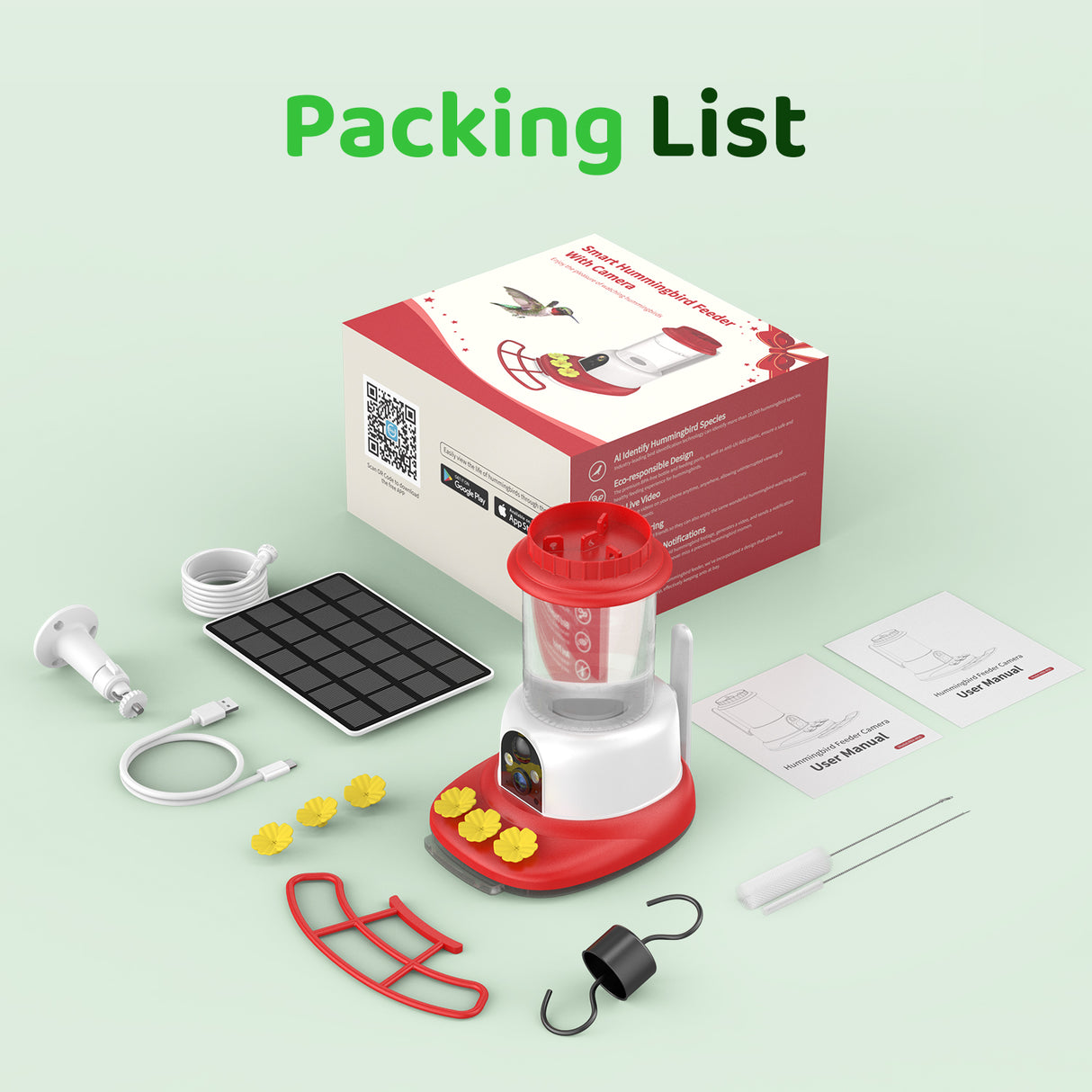 WI-FI Hummingbird Feeder Camera(HF12)