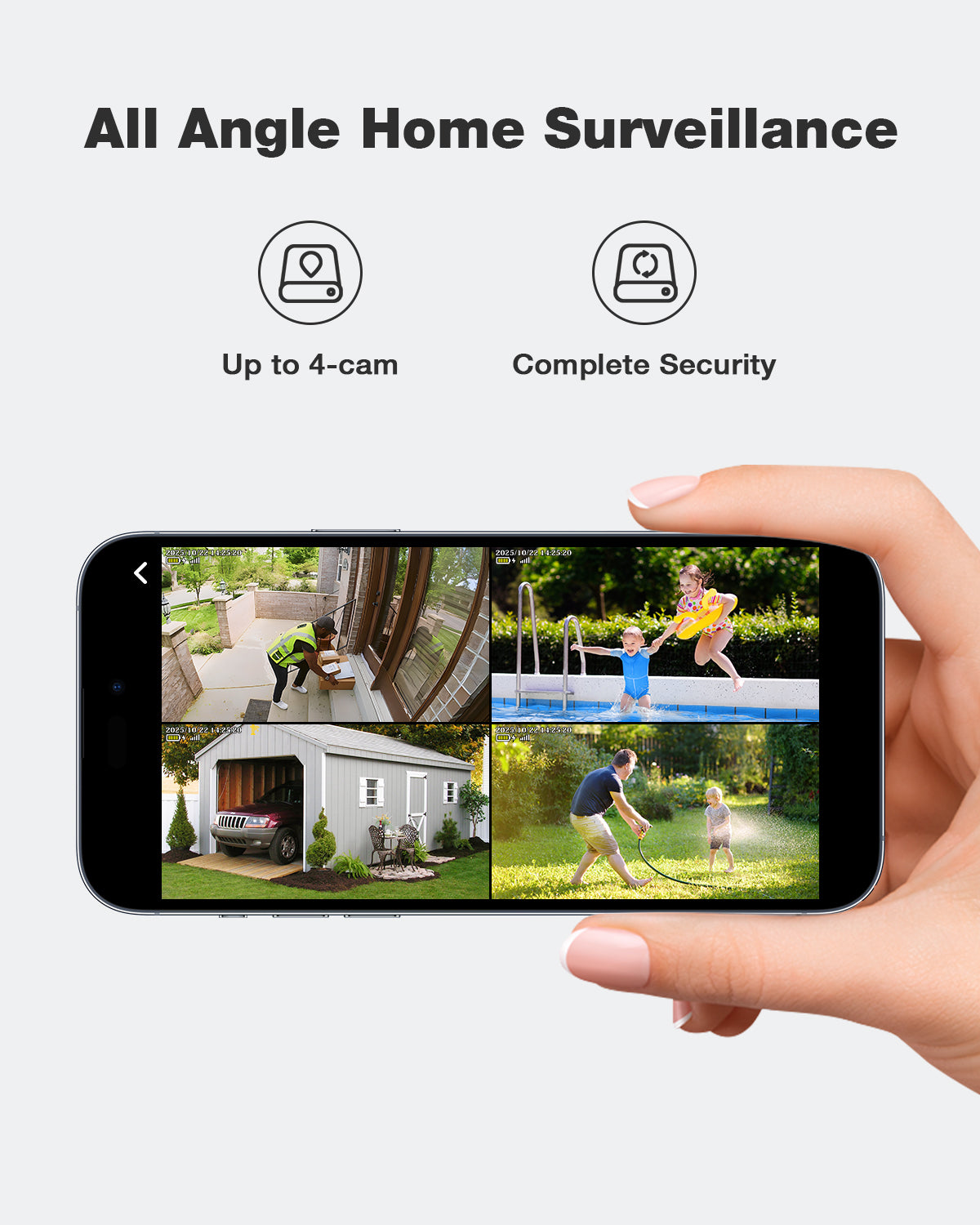 SEHMUA Wi-Fi Solar Home Security Camera System Kit (CK14S-4-cam kit)