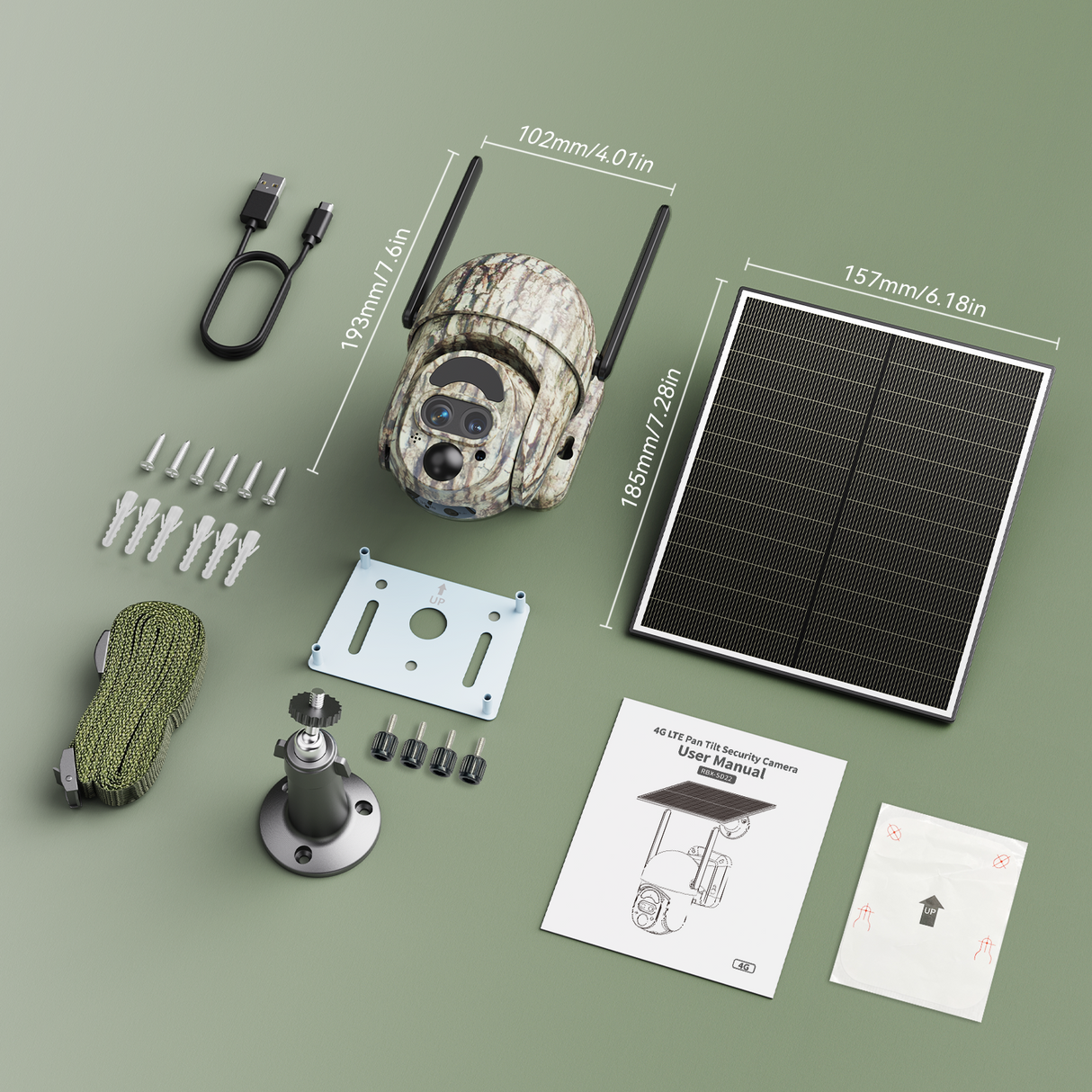 4G LTE Dual Lens Solar Camera (DC44)