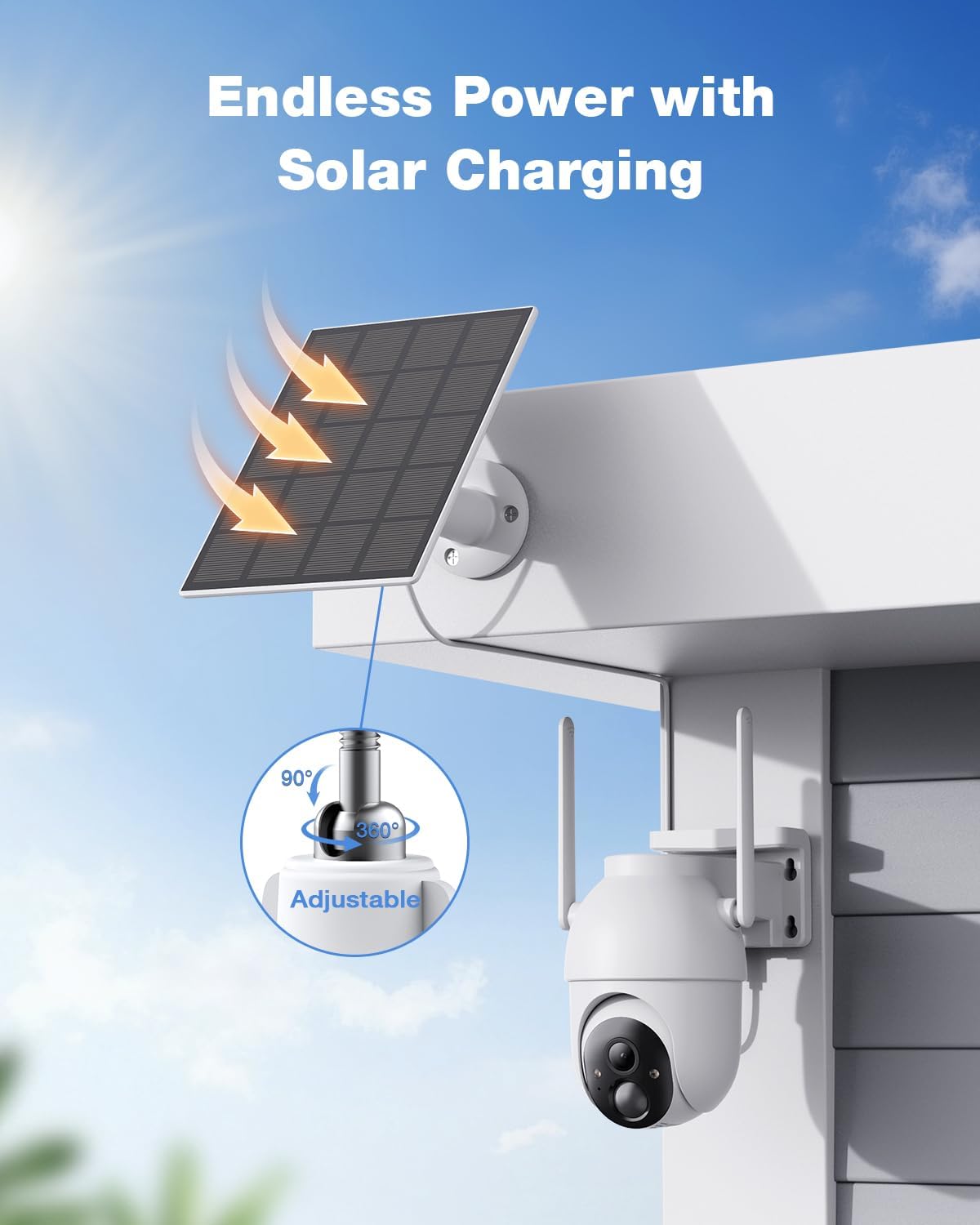 SEHMUA Wi-Fi Solar Home Security Camera System Kit (CK14S-2-cam kit)