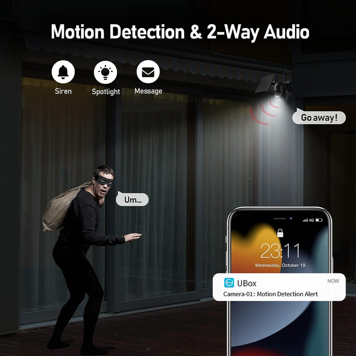 Black WI-FI Outdoor Camera(QB24)