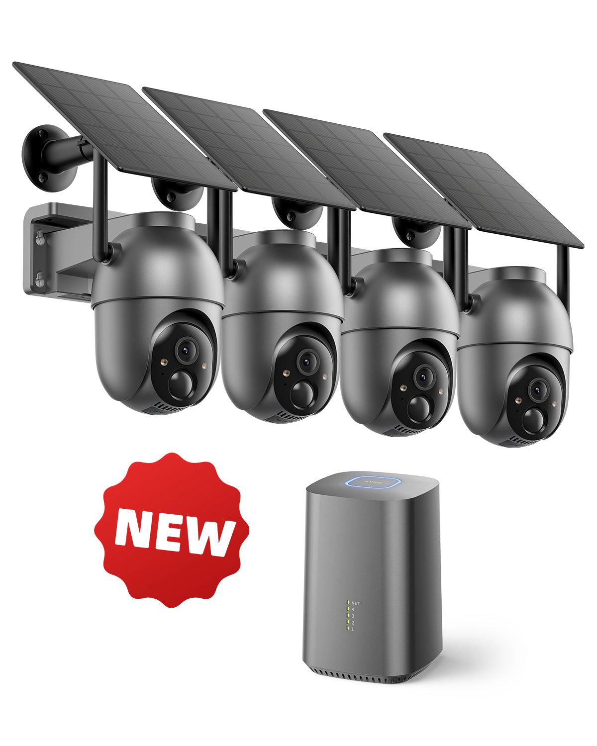 WiFi Solar Home Security Camera System Kit (CK14)