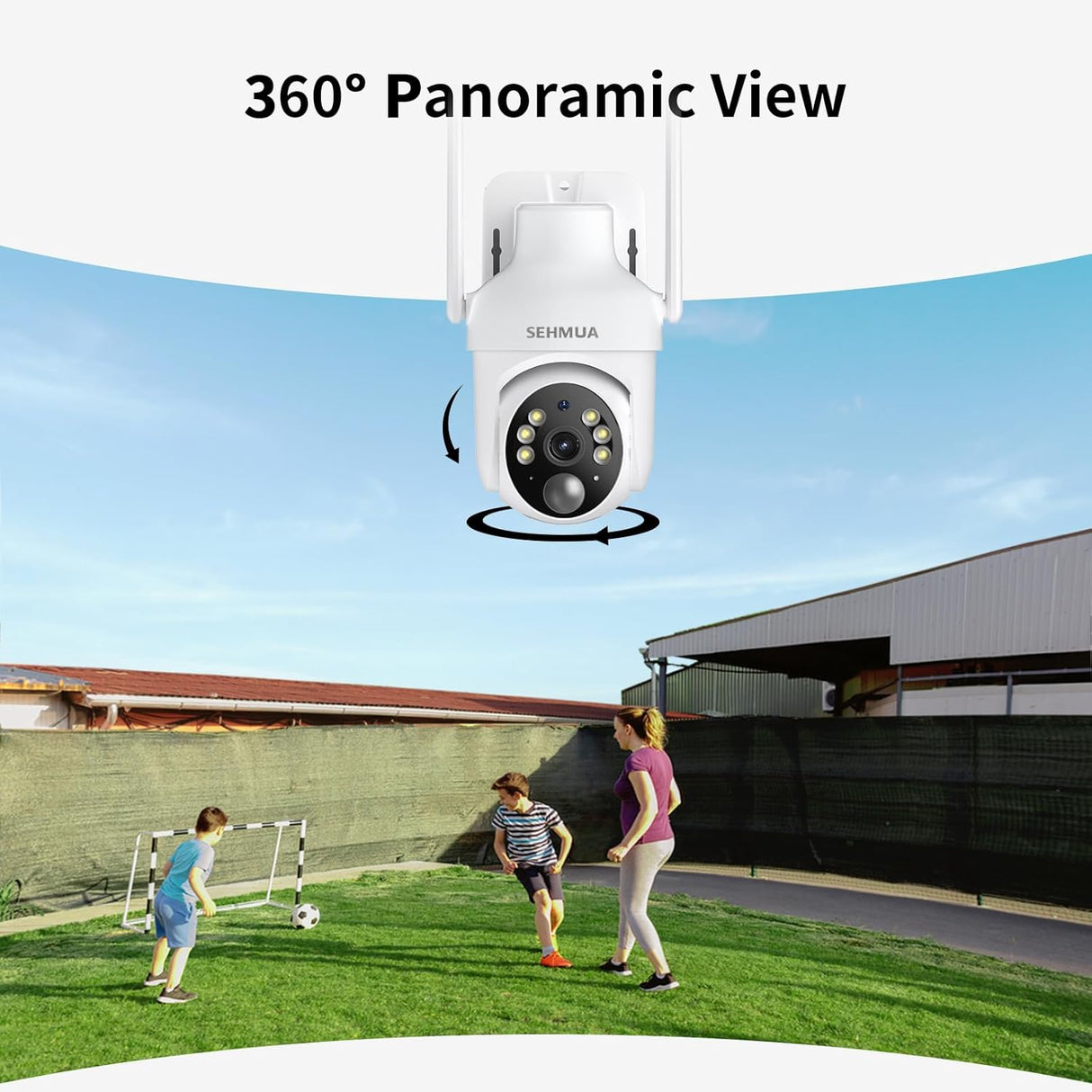 SEHMUA Wi-Fi Solar Outdoor Security Cameras 2 Pack(QB44S)