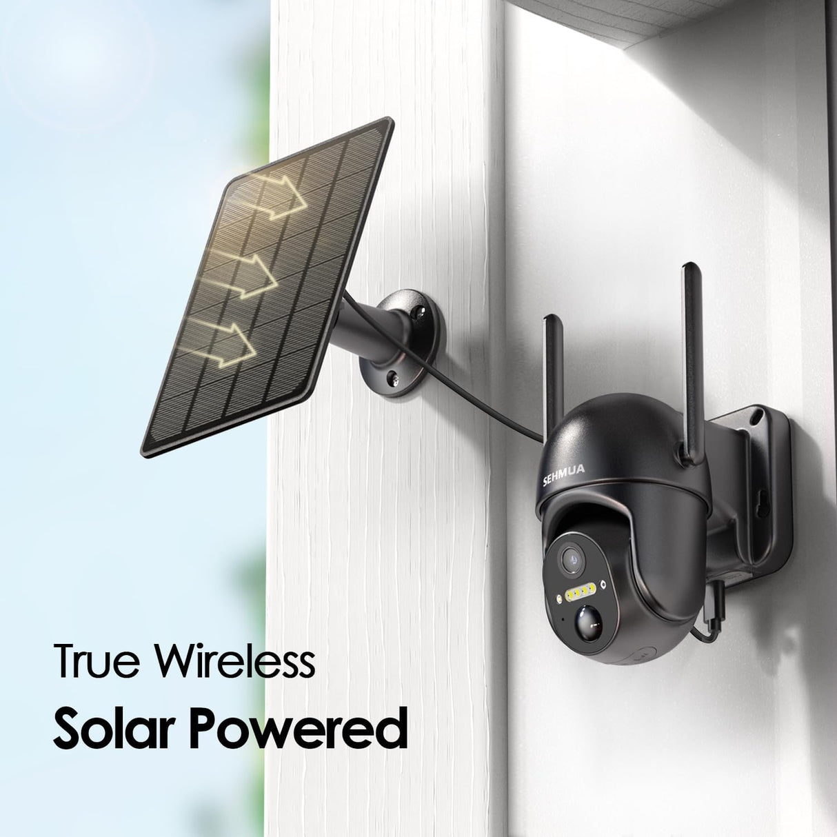 SEHMUA Black Wi-Fi Outdoor Security Camera(QB24S)