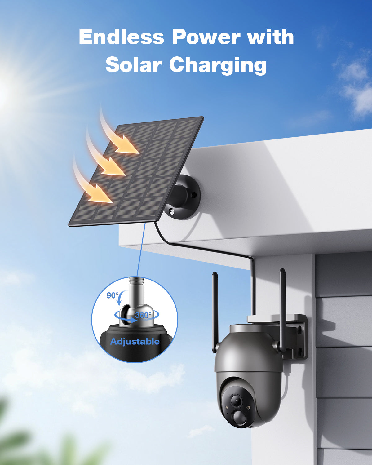 SEHMUA Wi-Fi Solar Home Security Camera System Kit (CK14S-4-cam kit)