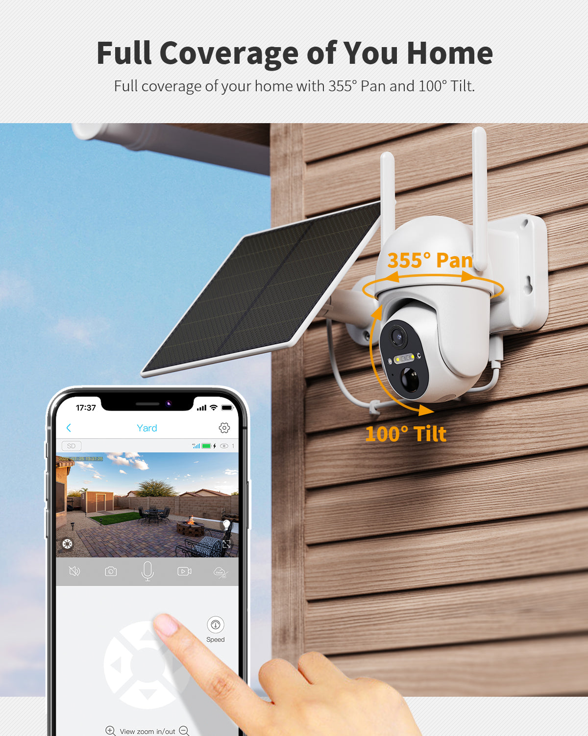 White Cellular Solar Security Camera(CB14)