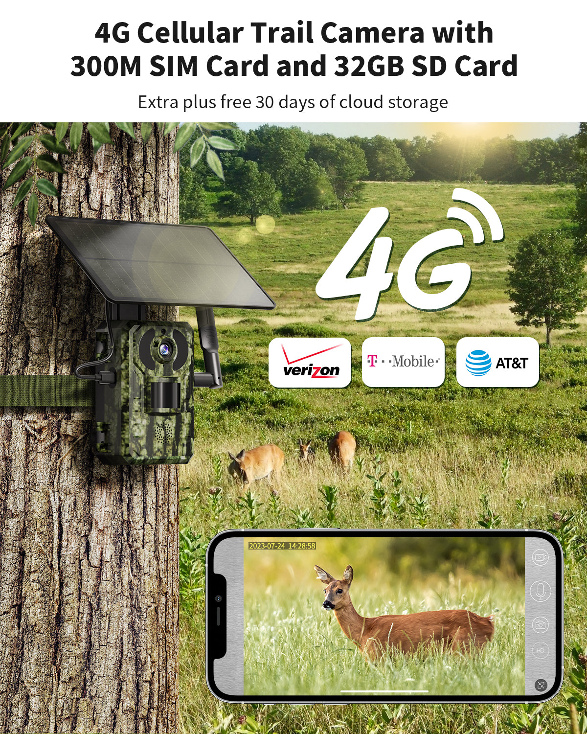 4G LTE 2.7K Live Cellular Trail Camera(HC14)