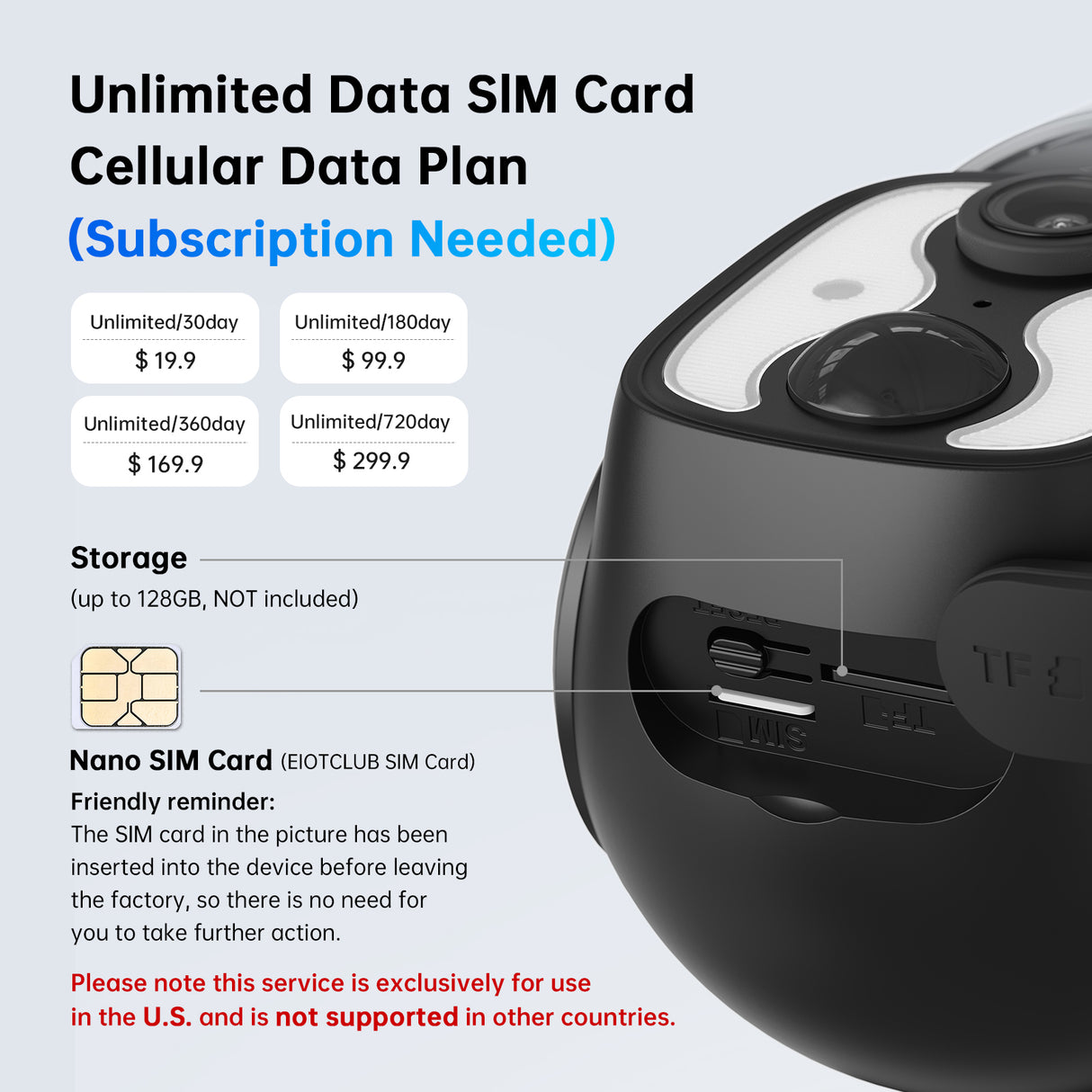 SEHMUA 4G LTE Cellular Solar Security Camera (CB184S)