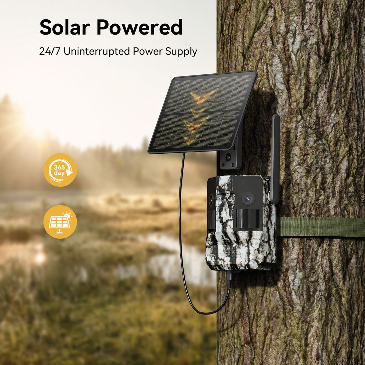 SEHMUA Dual Lens Cellular Solar Trail Camera (HC93S)