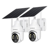 SEHMUA Wi-Fi Solar Outdoor Security Cameras 2 Pack（QB44S）