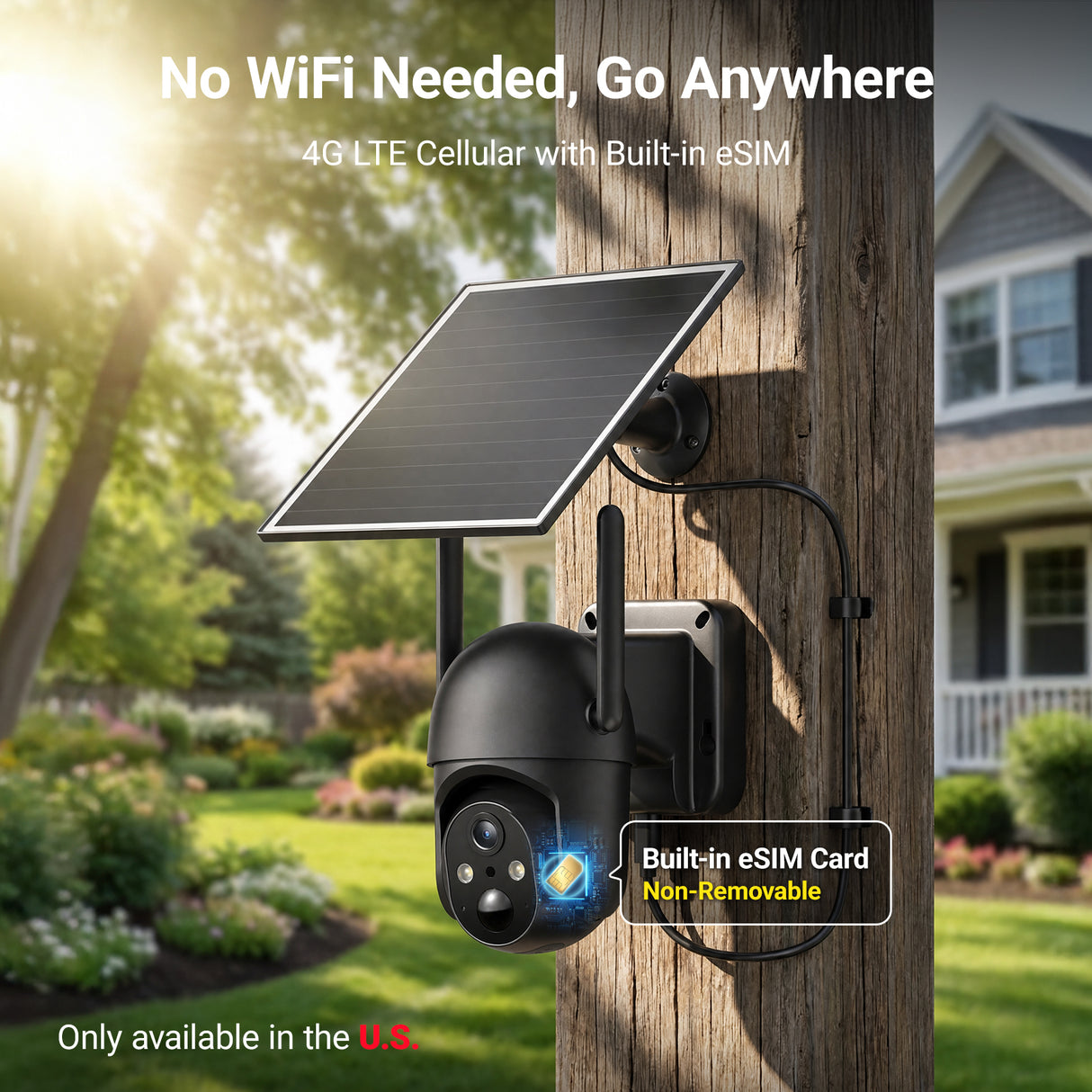 SEHMUA 24/7 Recording 4G LTE Cellular Security Camera (CB114S)