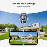 Wi-Fi Solar Home Security Camera System Kit (CK14S-2-cam kit)