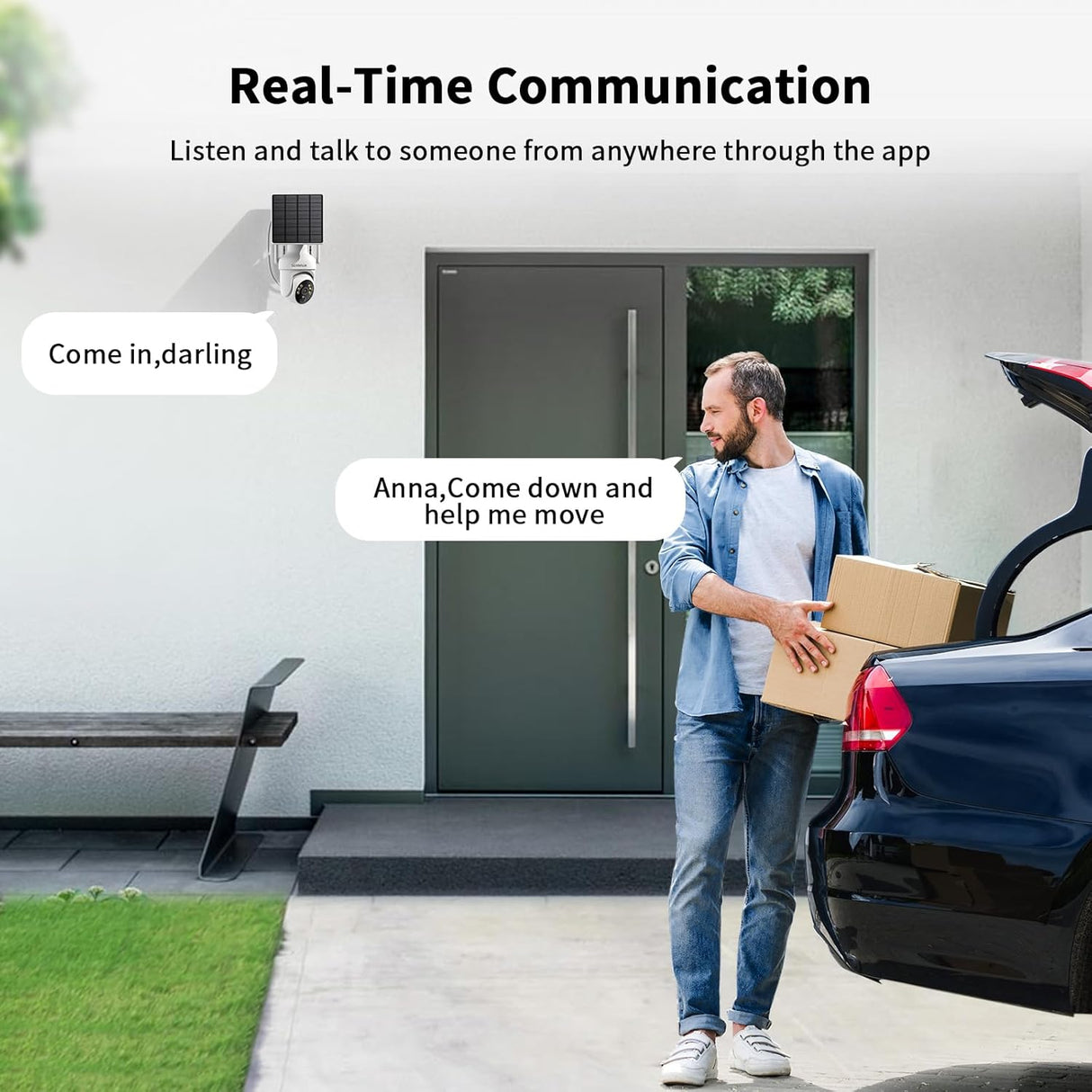 SEHMUA Wi-Fi Solar Outdoor Security Cameras 2 Pack（QB44S）