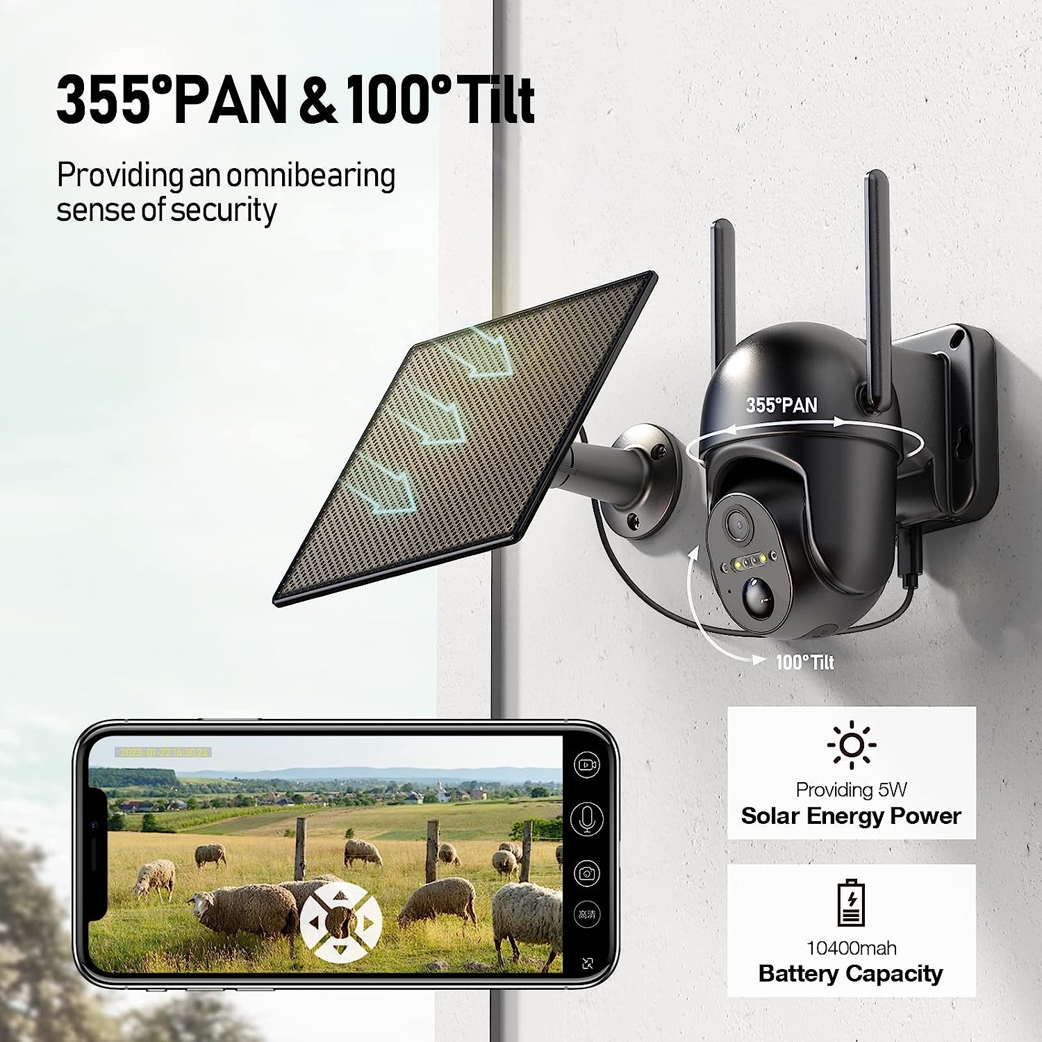 Black WI-FI Outdoor Camera（QB24） – SEHMUA Direct