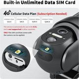 SEHMUA Black Cellular Solar Security Camera（CB14S）