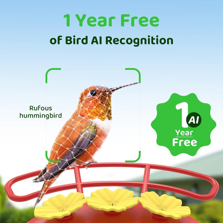 SEHMUA Wi-Fi Hummingbird Feeder Camera（HF12S）