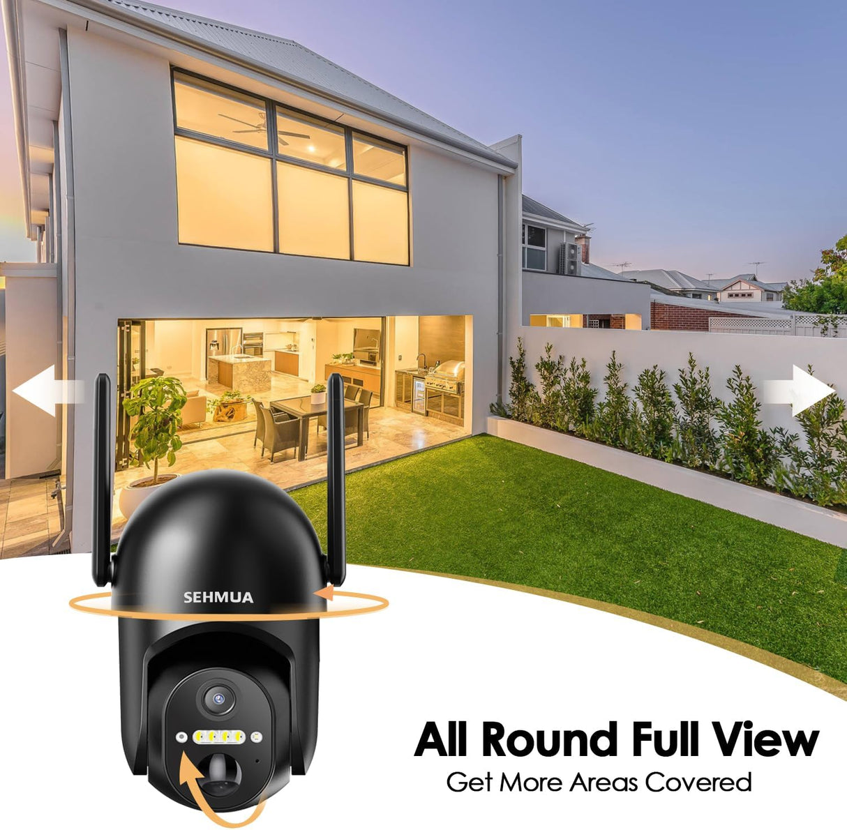 SEHMUA Black Wi-Fi Outdoor Security Camera（QB24S）