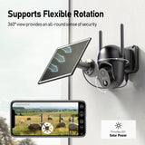SEHMUA Black Cellular Solar Security Camera（CB14S）