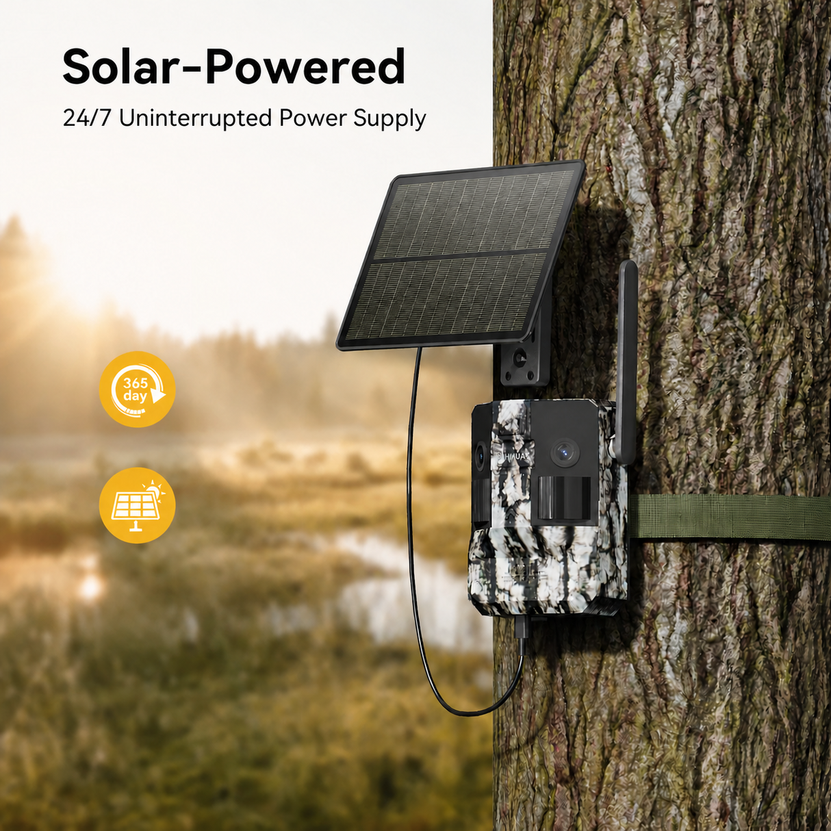 SEHMUA Dual Lens Cellular Solar Trail Camera (HC93S)