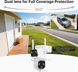 SEHMUA Wi-Fi Dual Lens Solar Security Camera 2 Pack (DC64S)