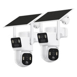 SEHMUA Dual Lens Solar Security Camera 2 Pack (DC64S)