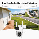 SEHMUA Dual Lens Solar Security Camera 2 Pack (DC64S)