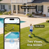 SEHMUA Dual Lens Solar Security Camera 2 Pack (DC64S)