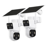 SEHMUA Wi-Fi Dual Lens Solar Security Camera 2 Pack (DC64S)