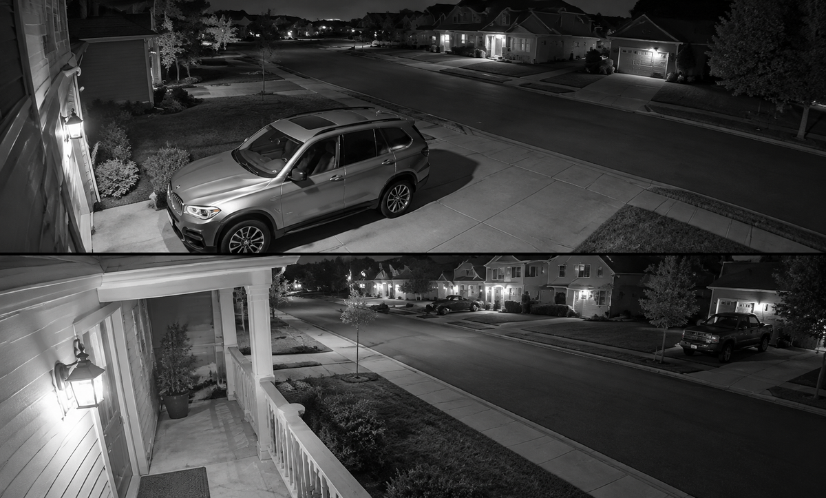Night scene with night vision lighting off